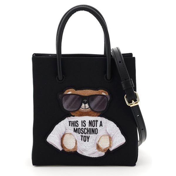 【モスキーノ】Sunglass Teddy 2WAY Mini ToteコピーブラックA75458212